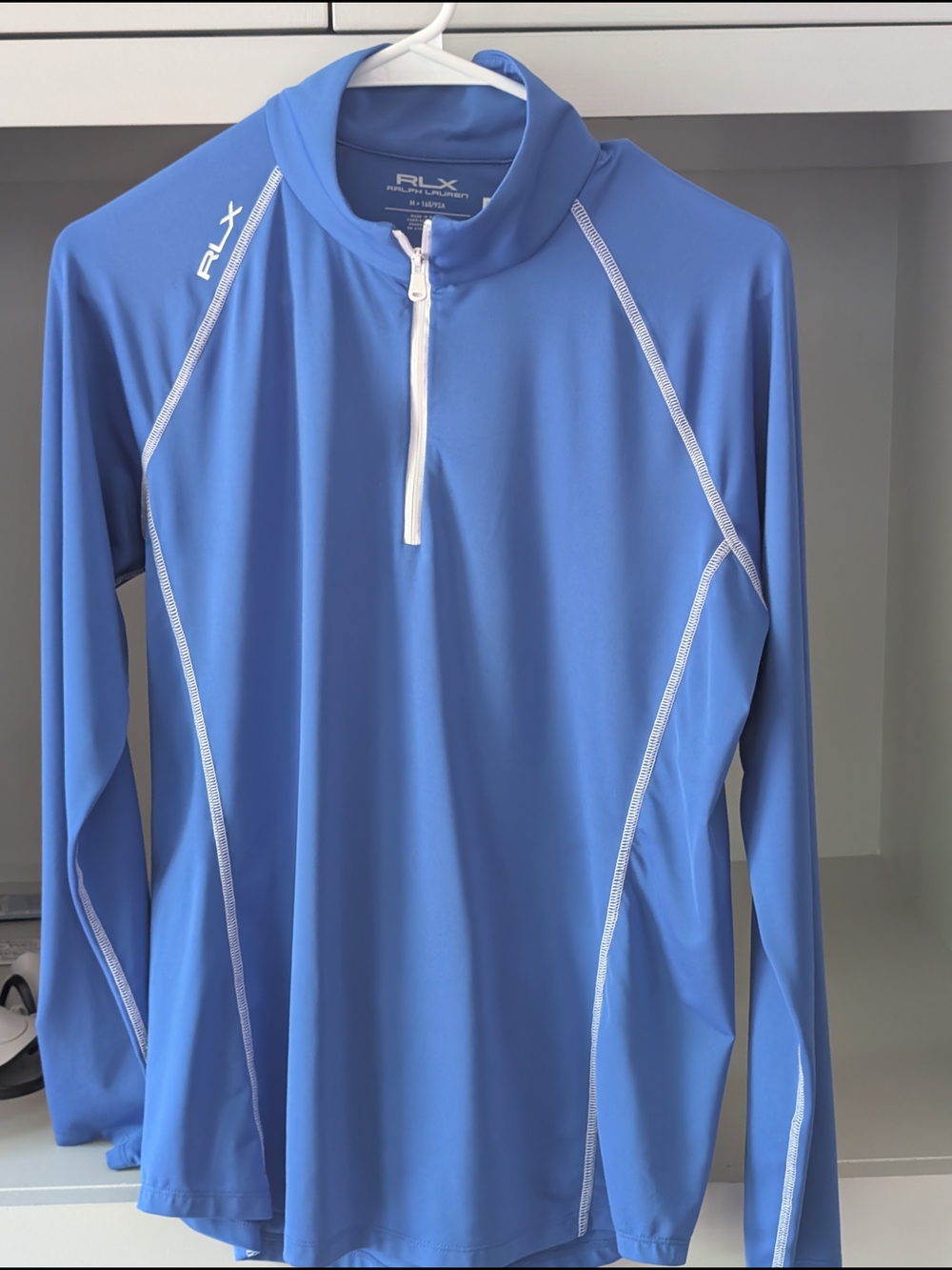 RLX worn only few times Women's Long-Sleeve Swim Rash Guard - Blue..back pocket